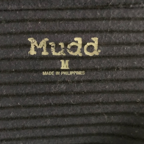 Mudd Long Sleeve Navy Striped Top - Picture 6 of 7